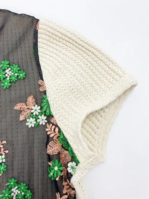 Comme des Garcons 2002 sheer embroidered top — JAMES VELORIA